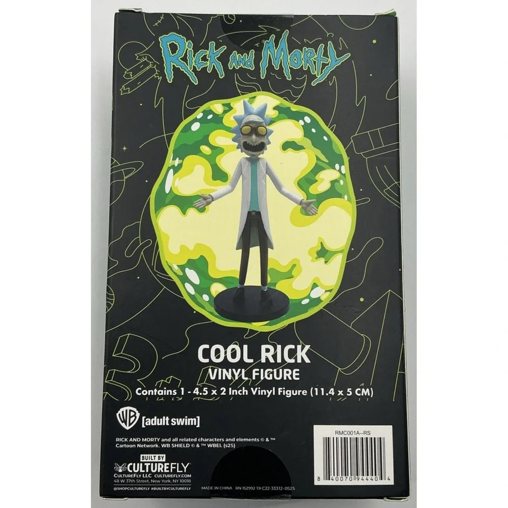 Rick and Morty Cool Rick Vinyl Figure CultureFly Collectible 5 Inch New